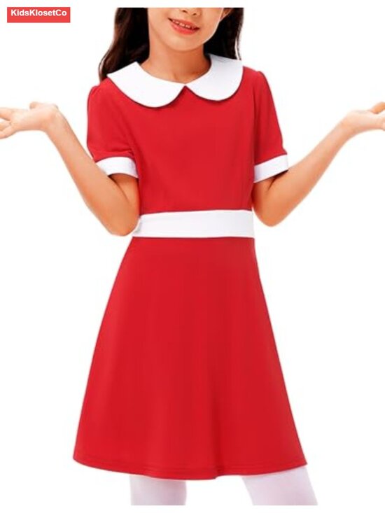 Other - Peter Pan Collar Short Sleeve A-Line Dress Halloween Costume